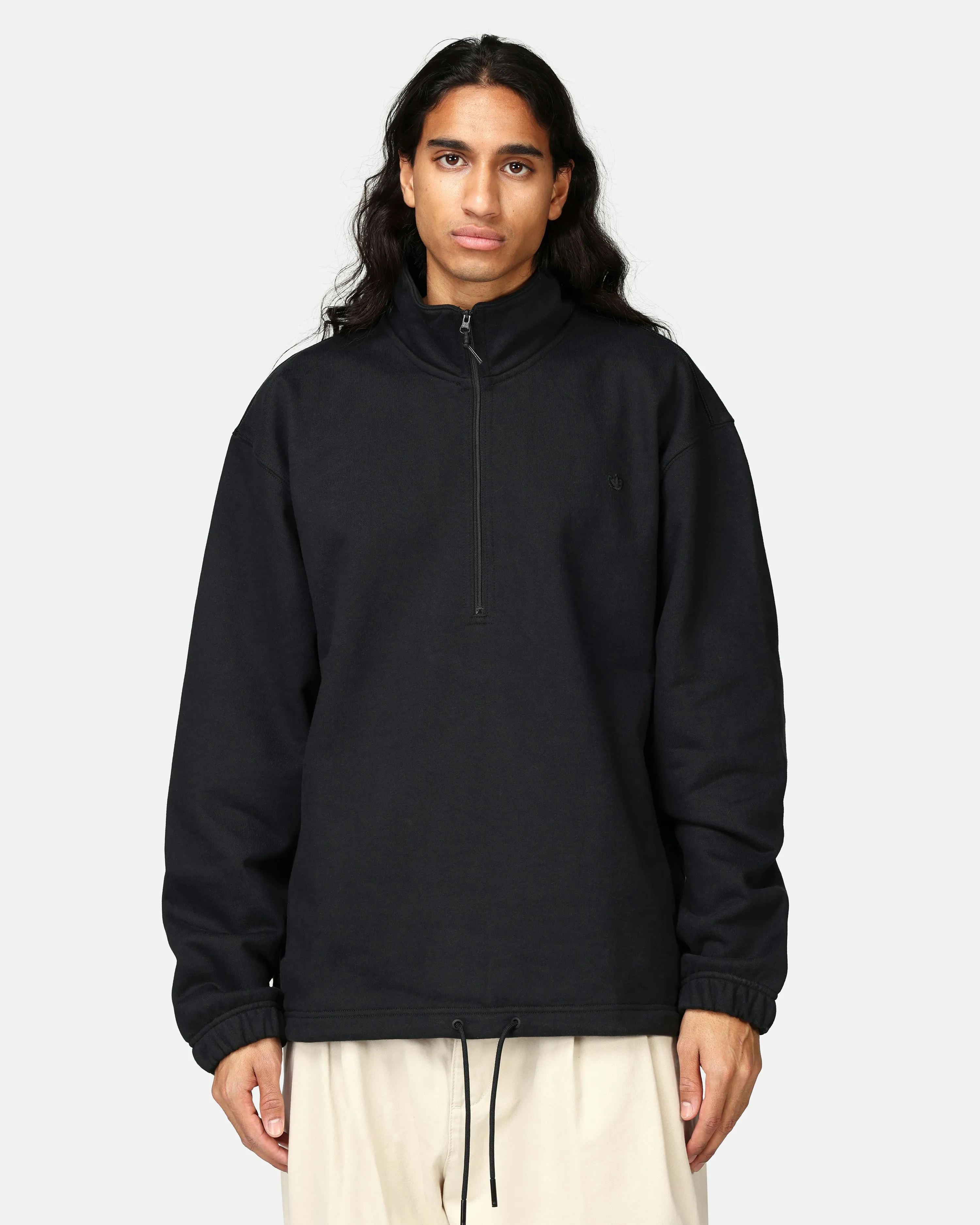 adidas Sweatshirt - Contempo Half-Zip Crew Black | Men | Junkyard